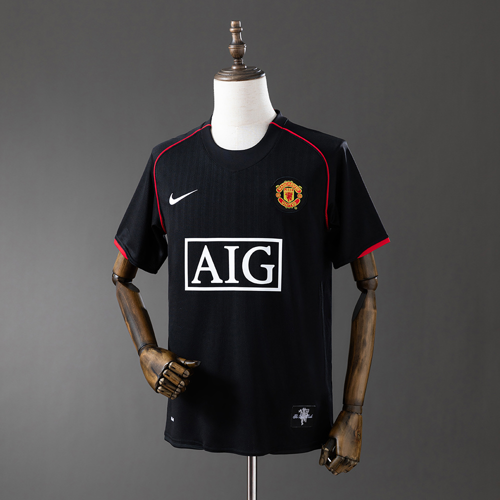 Manchester United 2007/08 Retro Away Black Jersey