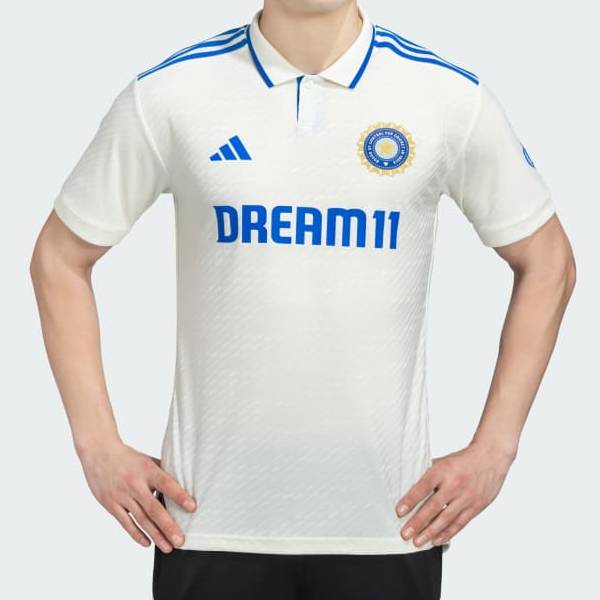 TEST_MATCH_CRICKET_JERSEY_White_JE0091_21_model India Test Cricket Jersey - Player Version - Authentic Jersey - Image 1
