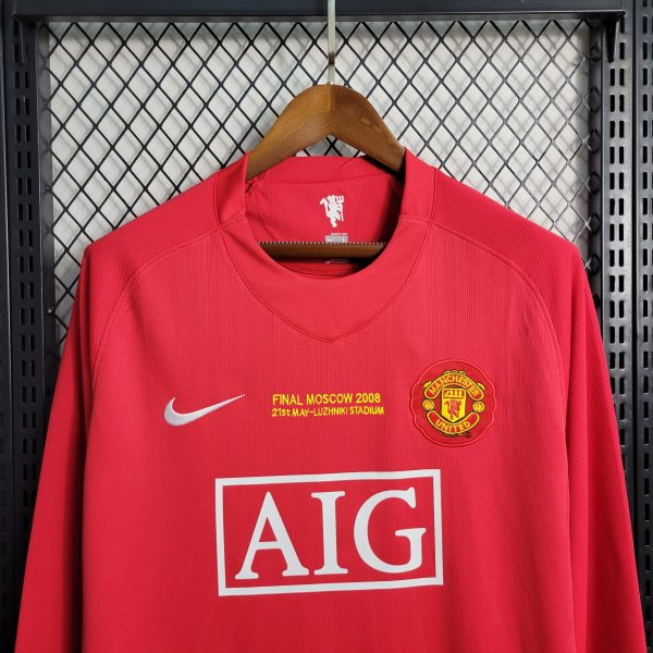 Manchester United Home Full Sleeves 2007/08 – Retro - Image 3
