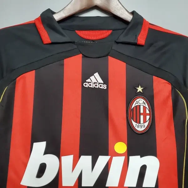 AC Milan Home 2006/07 Full Sleeves  - Retro - Image 3